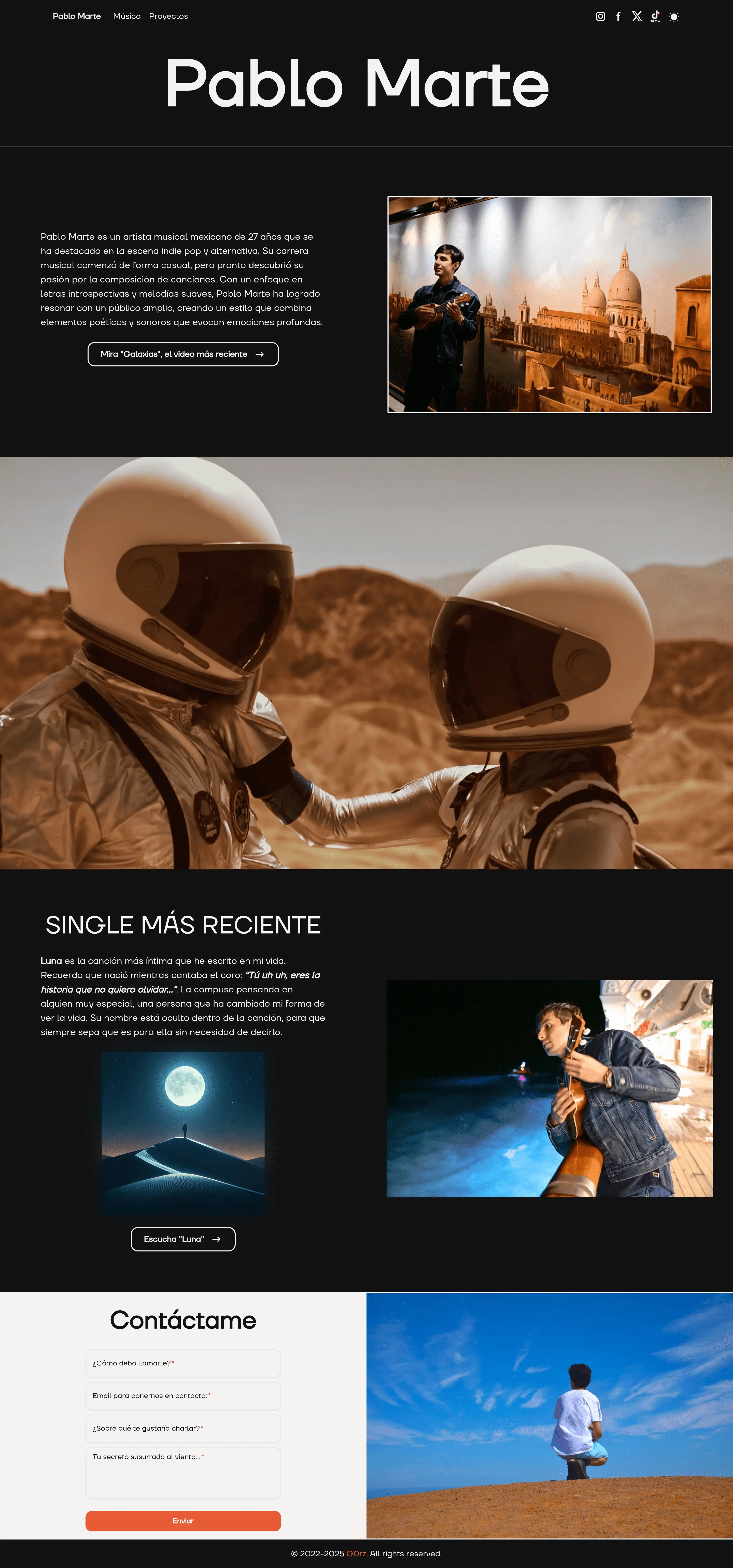 Preview of the Pablo Marte | Website project